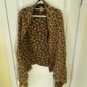 JCrew leopard wrap/cape NWT!
